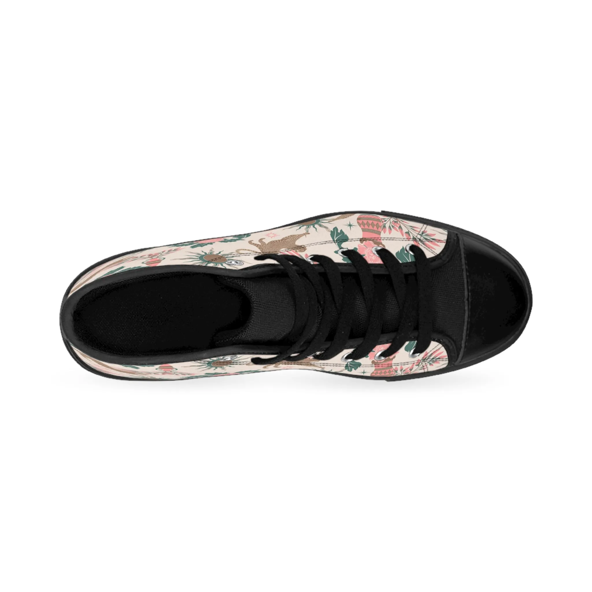 Cheetah and Moon Women's Classic Sneakers