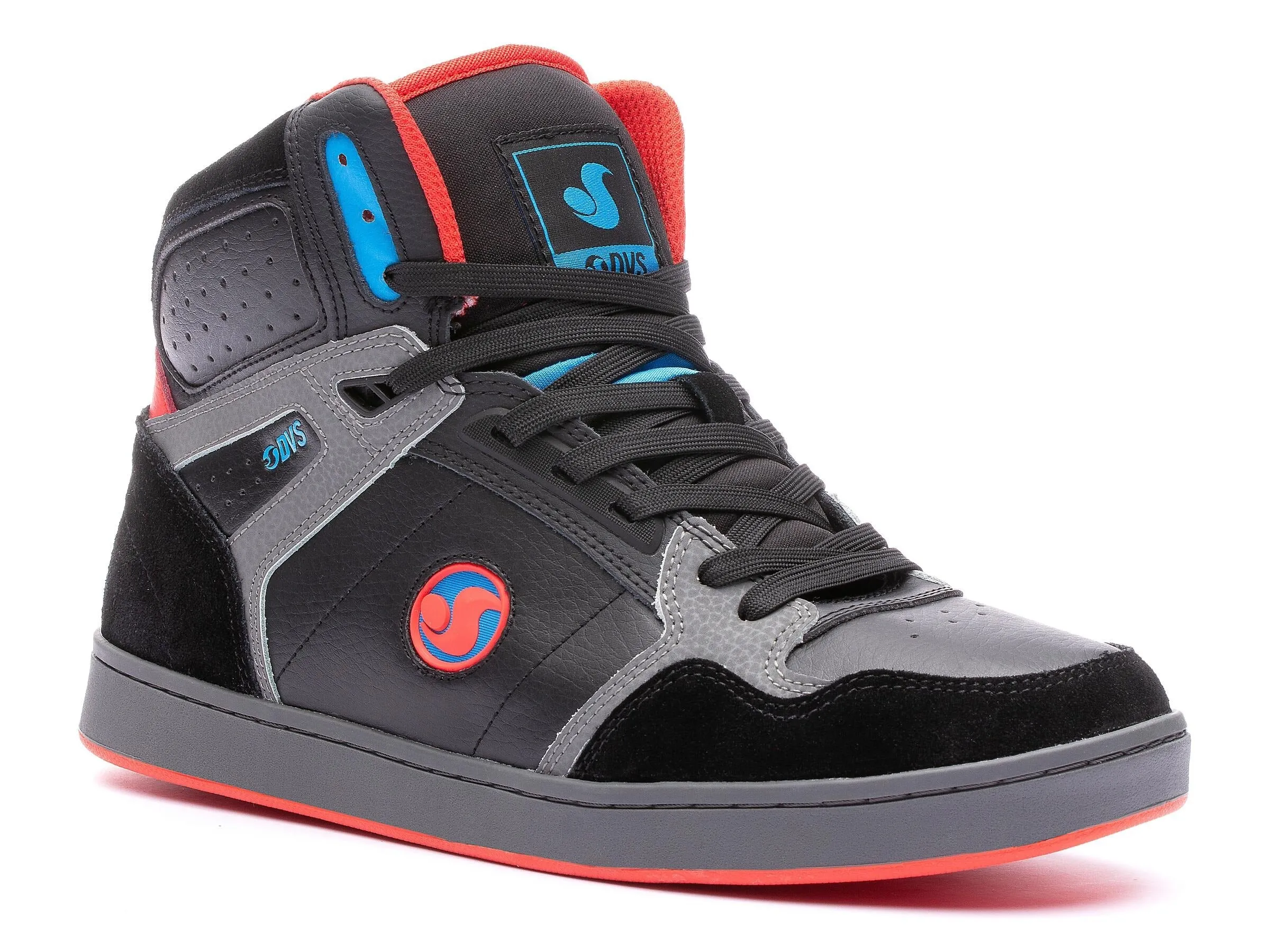 DVS Honcho Black Charcoal Fiery Red Suede