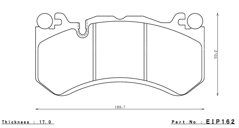 ENDLESS EIP162MX72 Front brake pads AUDI RS6(C6)/MERCEDES-Benz E63/E63/CLS63/SL55/SL63/SL65