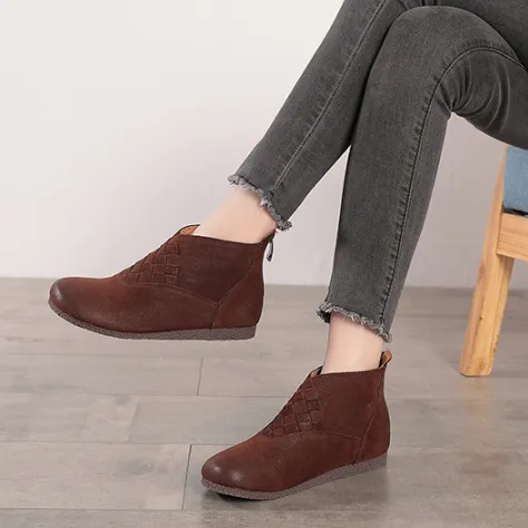 Handmade Comfortable Leather Retro Boots| Gift Shoes