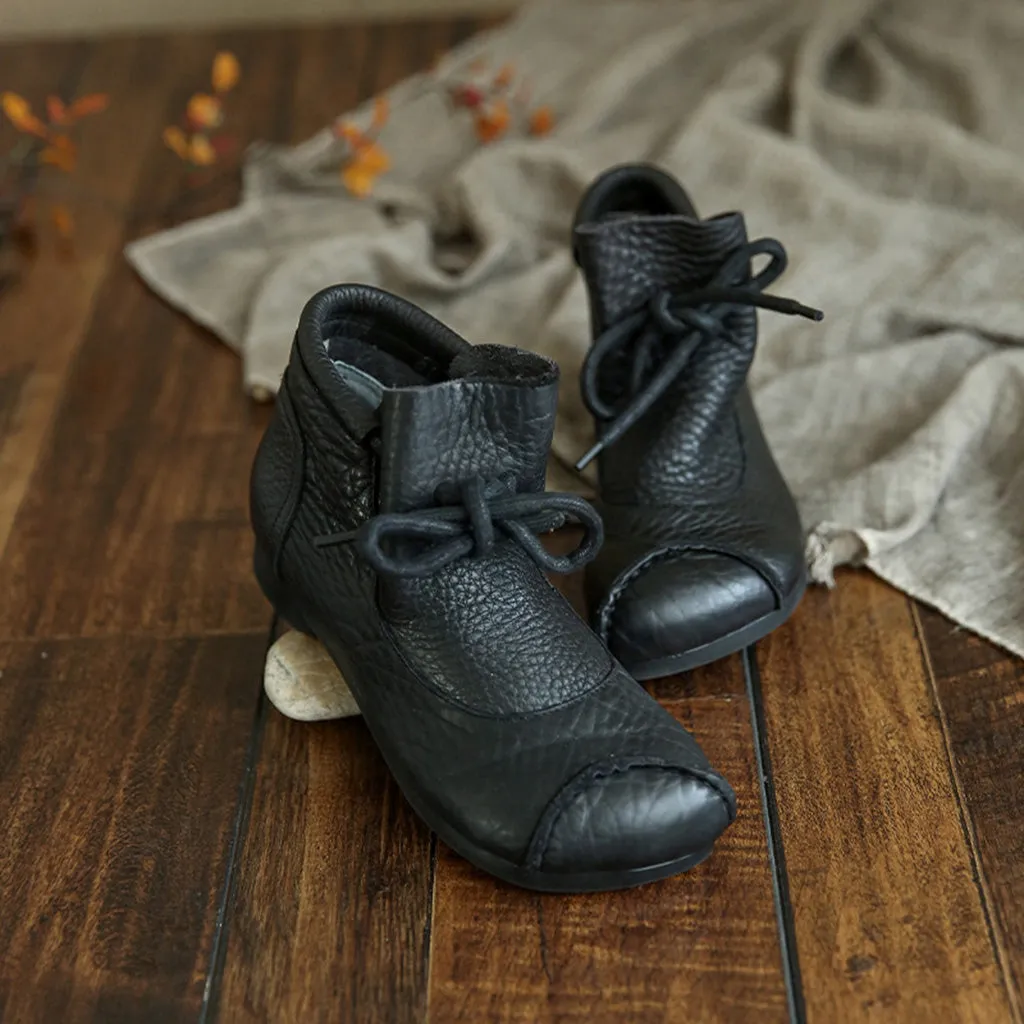 Handmade Soft Sole Comfortable Retro Ankle Boots