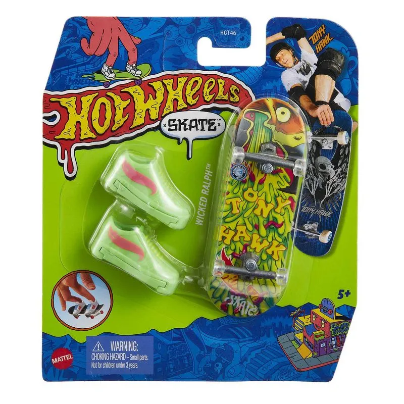 Hot Wheels Skate Fingerboard Single Pack Hot Wheels Oddities 3/5 Wicked Ralph