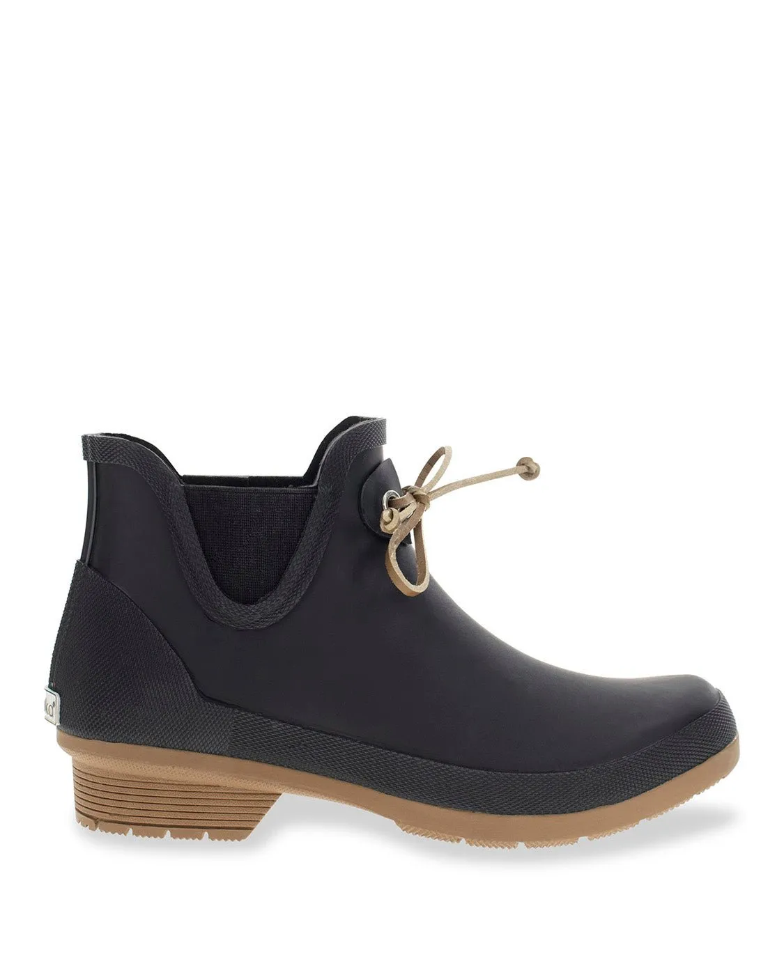 Tie Chelsea Rain Boot - Black