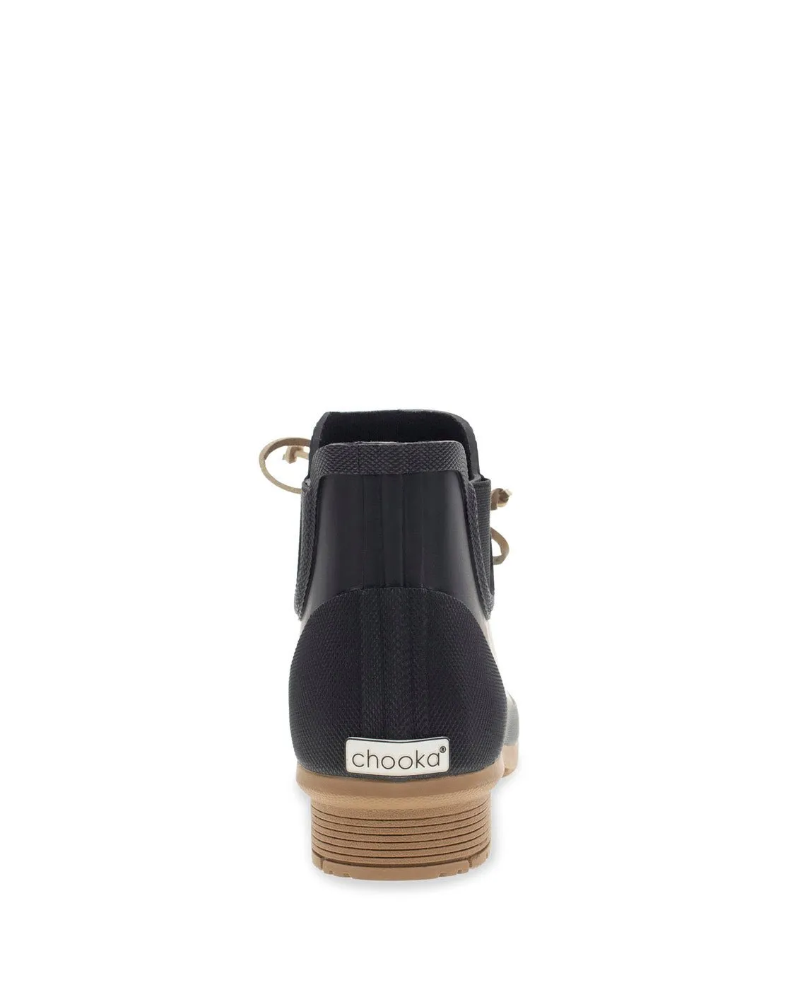 Tie Chelsea Rain Boot - Black