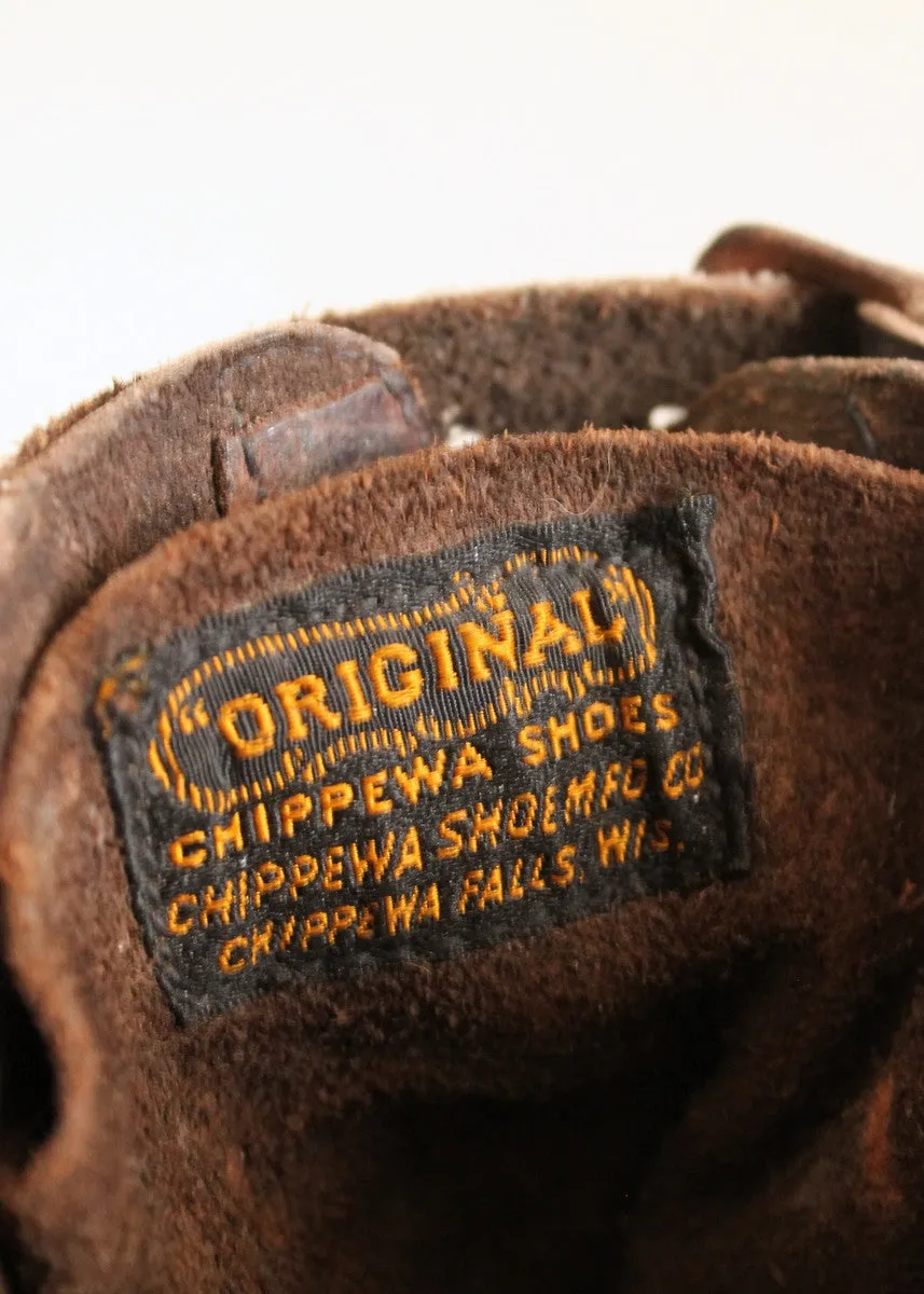 Vintage 1930s Chippewa Tall Lace Up Work Boots