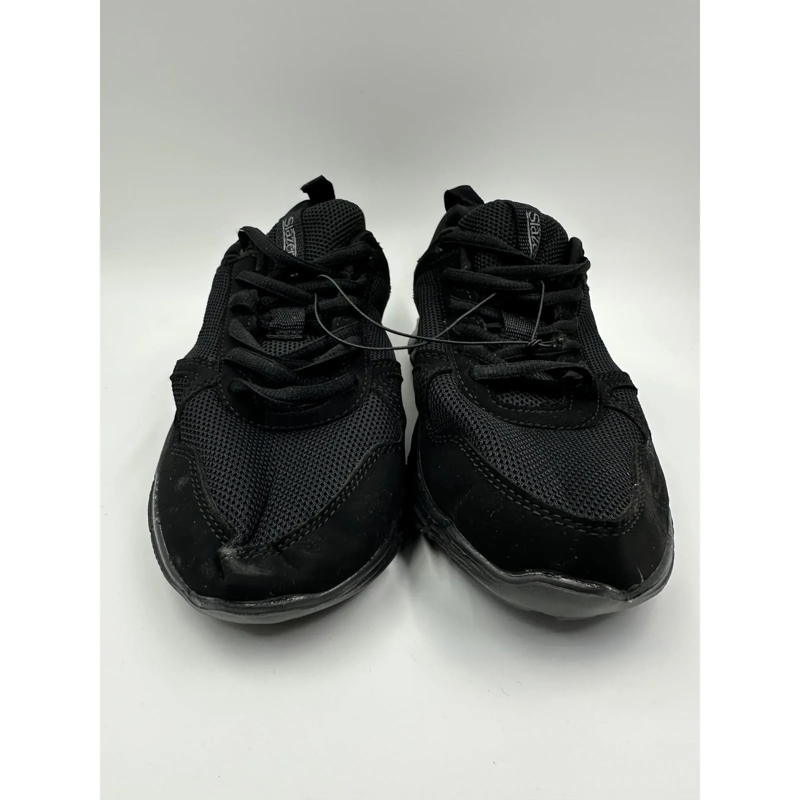 Women's Size 10, Black Sneakers with Thick Black Sole for Ultimate Support